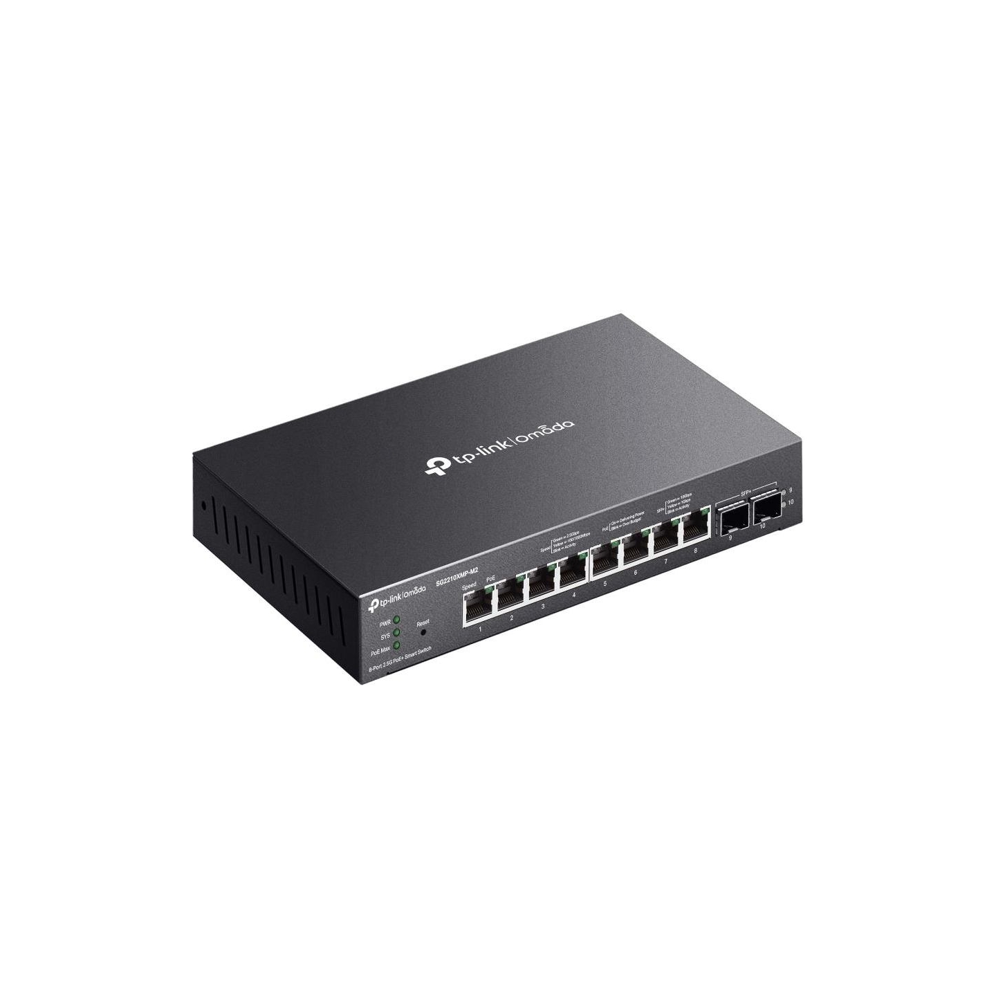 Tp-Link Switch|TP-LINK|Type L2|Desktop/pedestal|8x2.5GbE|2xSFP+|PoE+ ports 8|160 Watts|SG2210XMP-M2