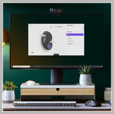 Logitech Signature M650 L Left Wireless Mouse, RF Wireless + Bluetooth, 2000 DPI, Graphite | Logitech