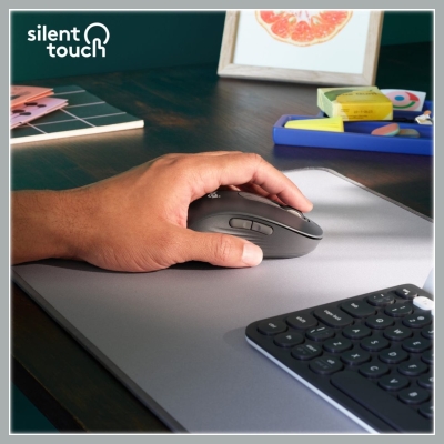 Logitech Signature M650 L Left Wireless Mouse, RF Wireless + Bluetooth, 2000 DPI, Graphite | Logitech