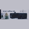 Gembird KBS-UO4-01 Multimedia office set, black, US-Layout |  | Gembird 4-in-1 Multimedia office set | KBS-UO4-01 | Keyboard, Mo