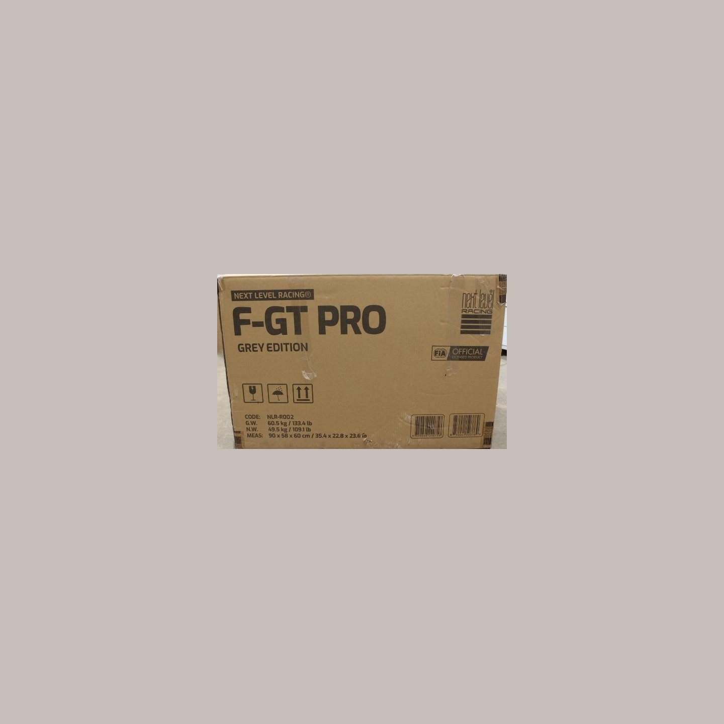 Next Level Racing | F-GT Pro Formula and GT Grey Edition | Racing Simulator Cockpit | Steel | Grey | DAMAGED PACKAGING AND MANUA