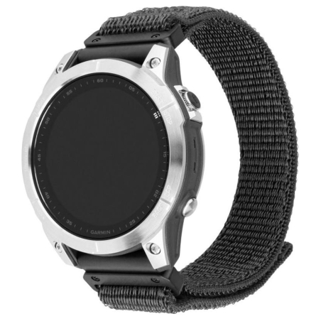 Fixed | Sporty Strap for Garmin QuickFit 22mm | 160-210 mm | Dark gray | Nylon