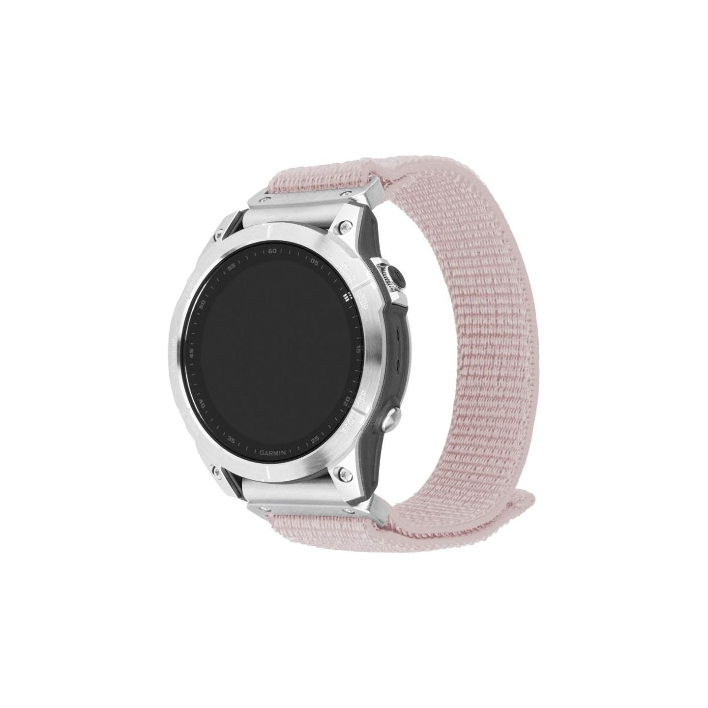 Fixed | Sporty Strap for Garmin QuickFit 22mm | 160-210 mm | Rose gold | Nylon