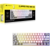 Corsair CLIPPER PRO MINI 60 Hall Effect Gaming Keyboard, Backlit RGB LED, CORSAIR MGX Core, White , PBT DS Keycaps