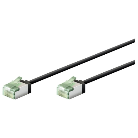 Goobay 74350 Ultra-Flexible CAT 8.1 Patch Cable, Slim, U/FTP, 0.15 m, Black | Goobay