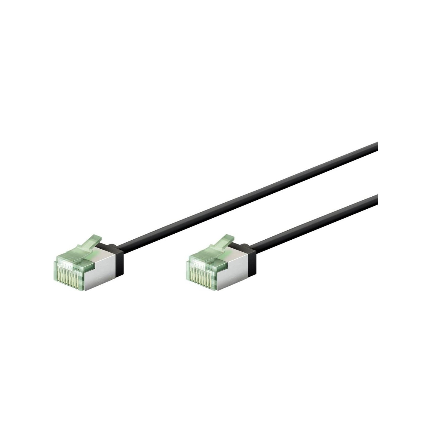 Goobay 74350 Ultra-Flexible CAT 8.1 Patch Cable, Slim, U/FTP, 0.15 m, Black | Goobay