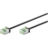 Goobay 74350 Ultra-Flexible CAT 8.1 Patch Cable, Slim, U/FTP, 0.15 m, Black | Goobay