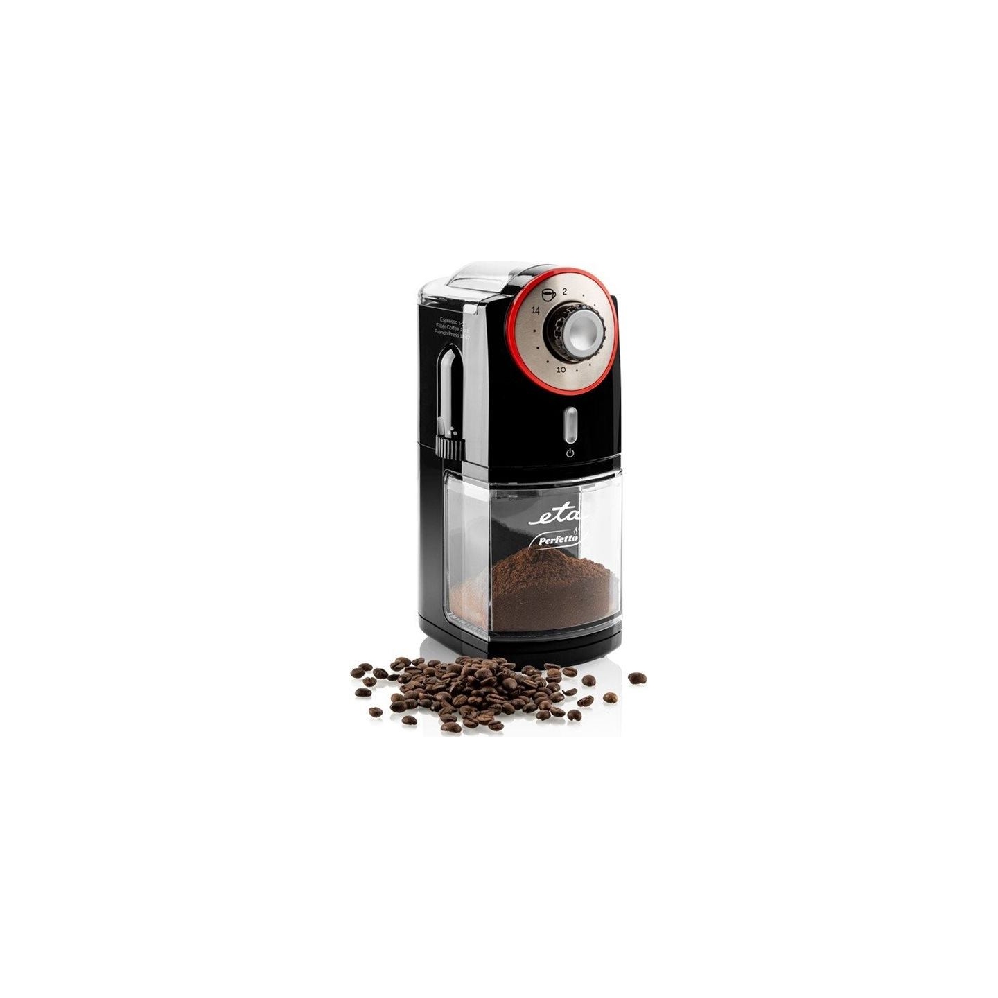 ETA | Grinder | Perfetto ETA006890000 | 100 W | Coffee beans capacity 200 g | Lid safety switch | Number of cups Up to 14 pc(s) 
