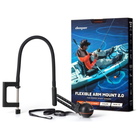 Deeper | Deeper Flexible Arm Mount 2.0 | Sonar mount | Black