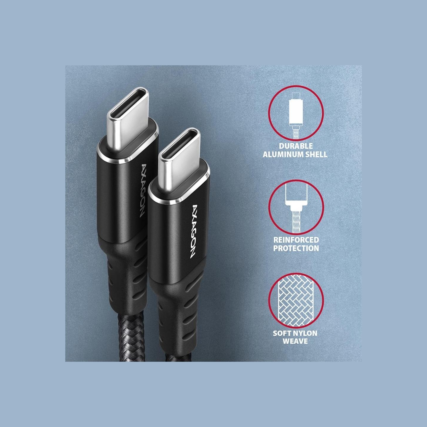 Axagon | Data and charging cable, 3 m | BUCM-CM30AB | USB Type C to USB Type C
