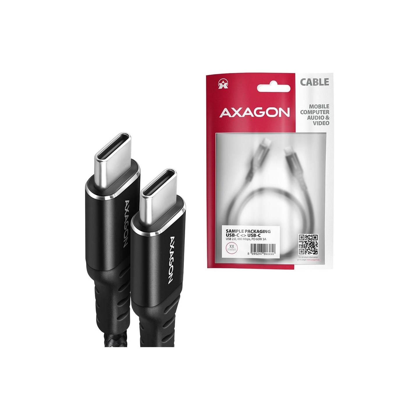 Axagon | Data and charging cable, 3 m | BUCM-CM30AB | USB Type C to USB Type C