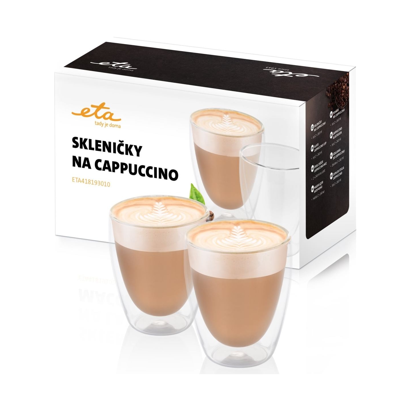 ETA | Cappuccino cups | ETA418193010 | For cappuccino coffee | 2 pc(s) | Dishwasher proof | Glass