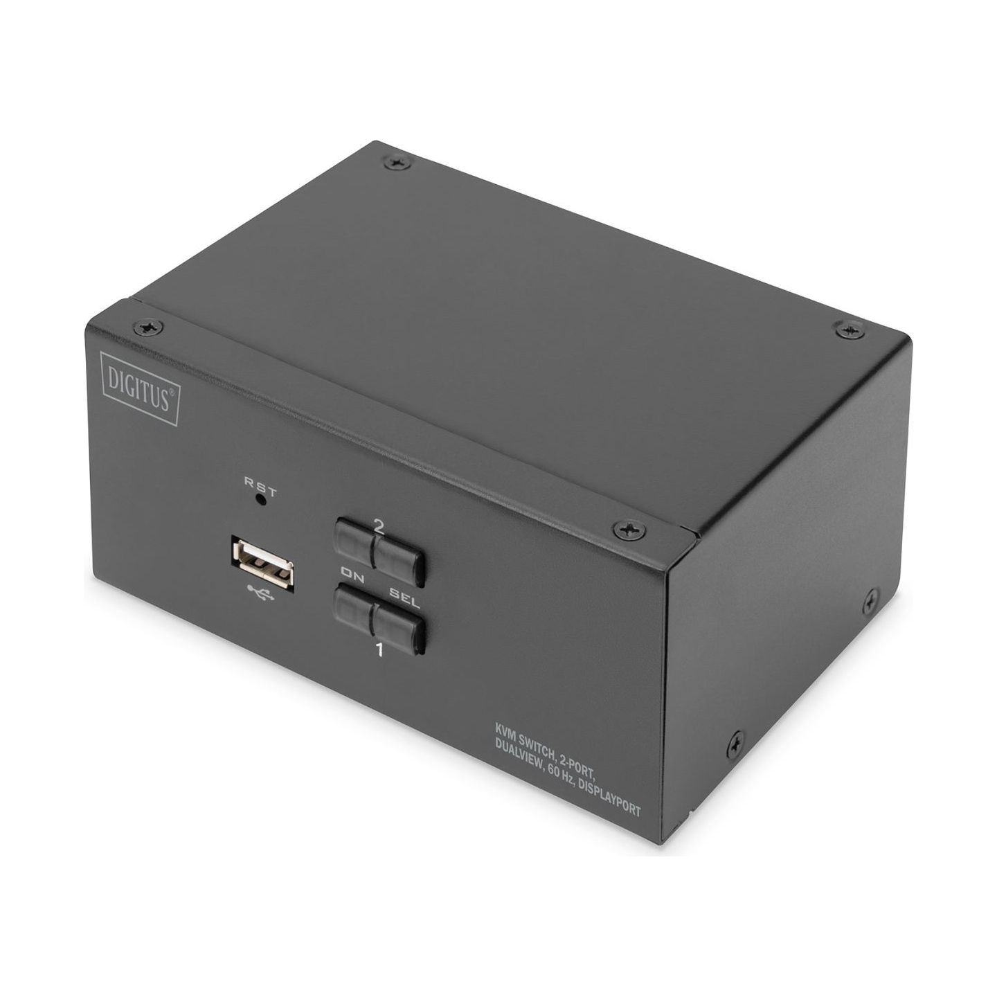 Digitus | KVM Switch, 2-Port, Dual Display, 4K, DisplayPort | DS-12862