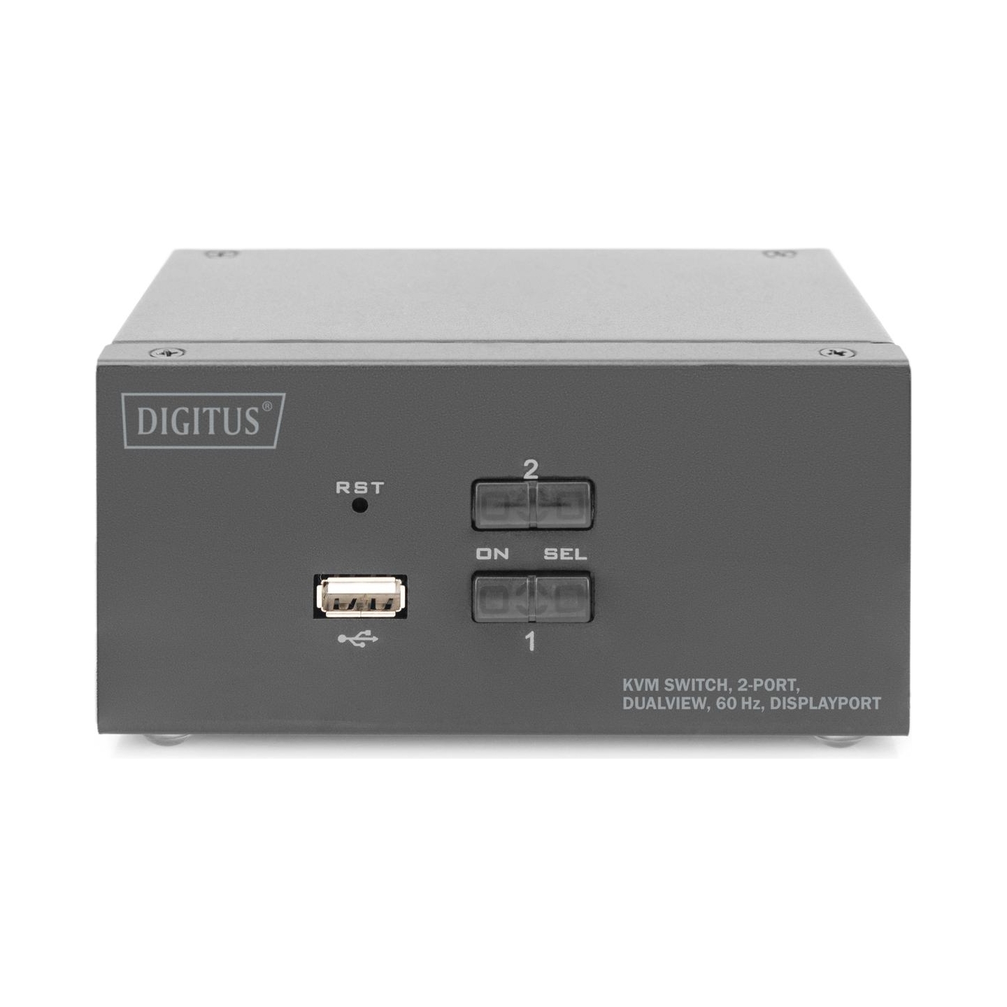 Digitus | KVM Switch, 2-Port, Dual Display, 4K, DisplayPort | DS-12862