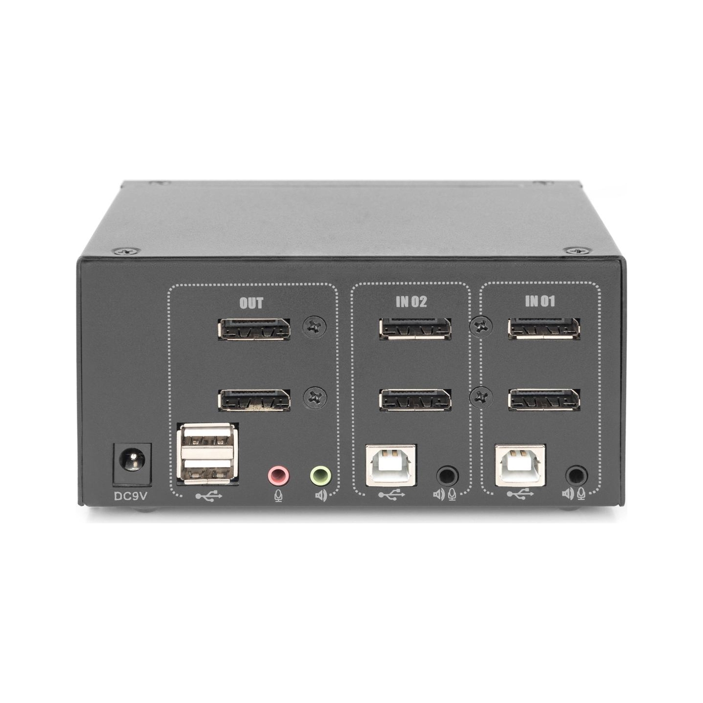 Digitus | KVM Switch, 2-Port, Dual Display, 4K, DisplayPort | DS-12862