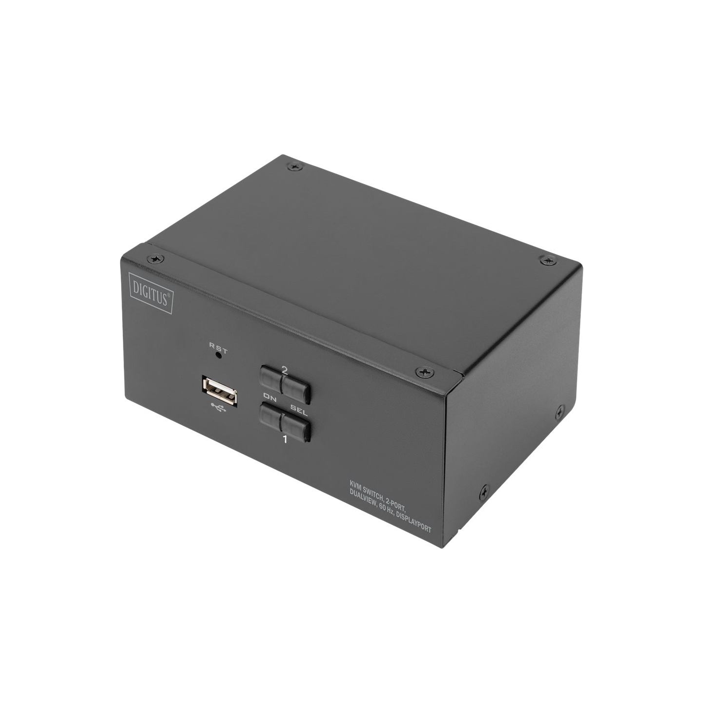 Digitus | KVM Switch, 2-Port, Dual Display, 4K, DisplayPort | DS-12862