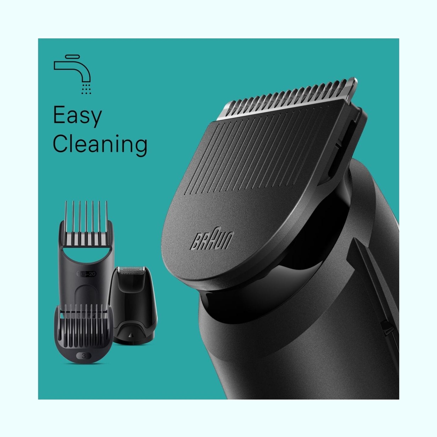Braun Trimmer | 6-in-1 Style Kit 3 MGK3410 | Cordless | Number of length steps 13 | Black