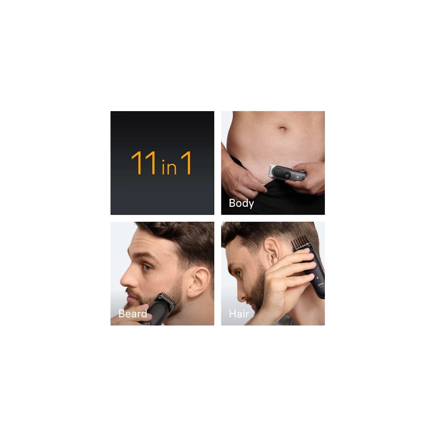 Braun 11-in-1 Grooming Kit | All-in-One Kit Series 5 AIO5560 | Cordless | Number of length steps 14 | Grey/Black