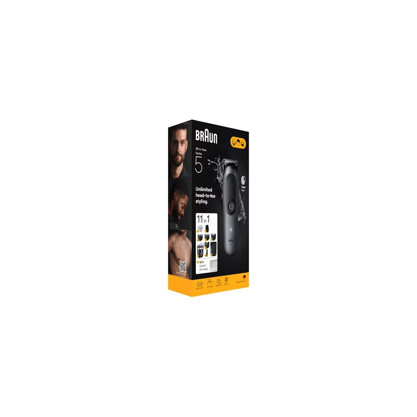 Braun 11-in-1 Grooming Kit | All-in-One Kit Series 5 AIO5560 | Cordless | Number of length steps 14 | Grey/Black