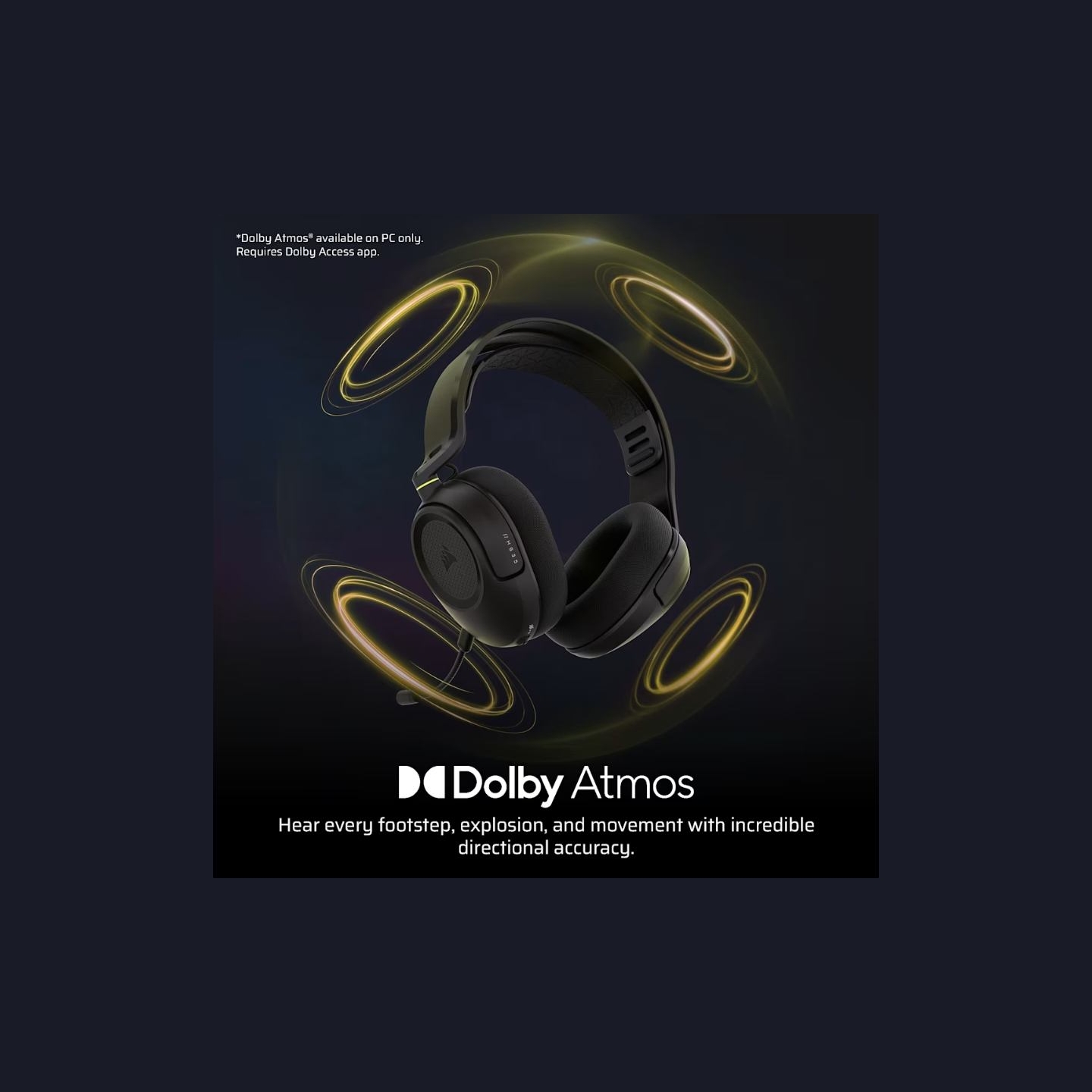 Corsair Gaming Headset | HS35 v3 | Bluetooth | Over-Ear | Microphone | Carbon | Wireless