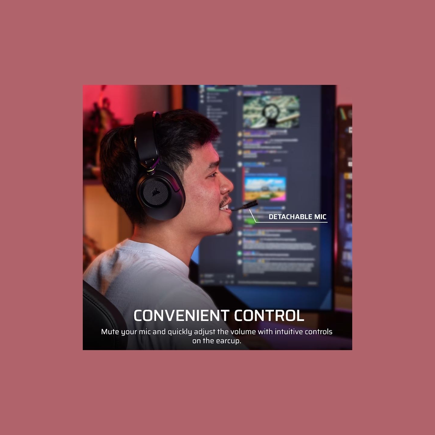 Corsair Gaming Headset | HS35 v3 | Bluetooth | Over-Ear | Microphone | Carbon | Wireless