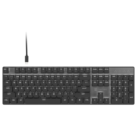 Natec Amberjack | Keyboard | Wired | US | Linear | White backlight, Hot-swappable switches, Anti-ghosting, Built-in memory, Macr