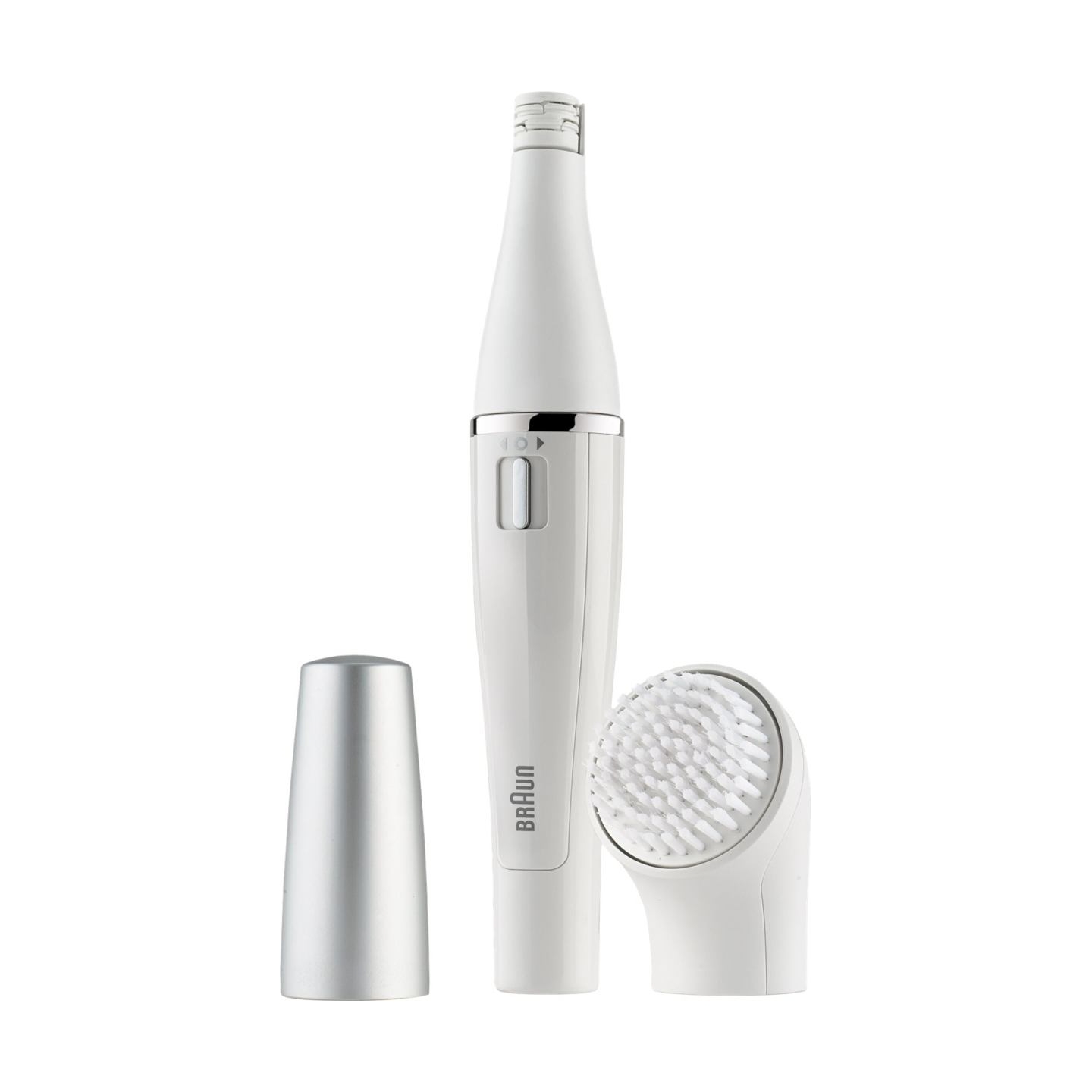 Braun Face Facial Epilator and Brush | SE810 | Number of power levels 1 | Wet & Dry | White/Silver