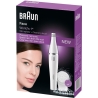 Braun Face Facial Epilator and Brush | SE810 | Number of power levels 1 | Wet & Dry | White/Silver