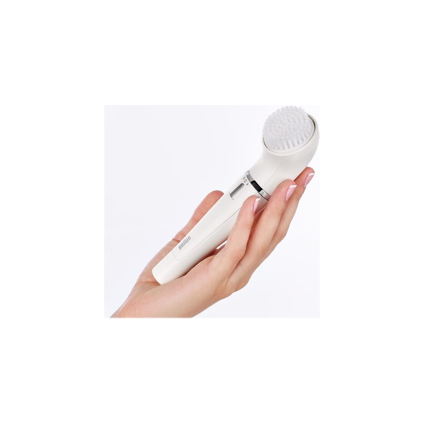 Braun Face Facial Epilator and Brush | SE810 | Number of power levels 1 | Wet & Dry | White/Silver