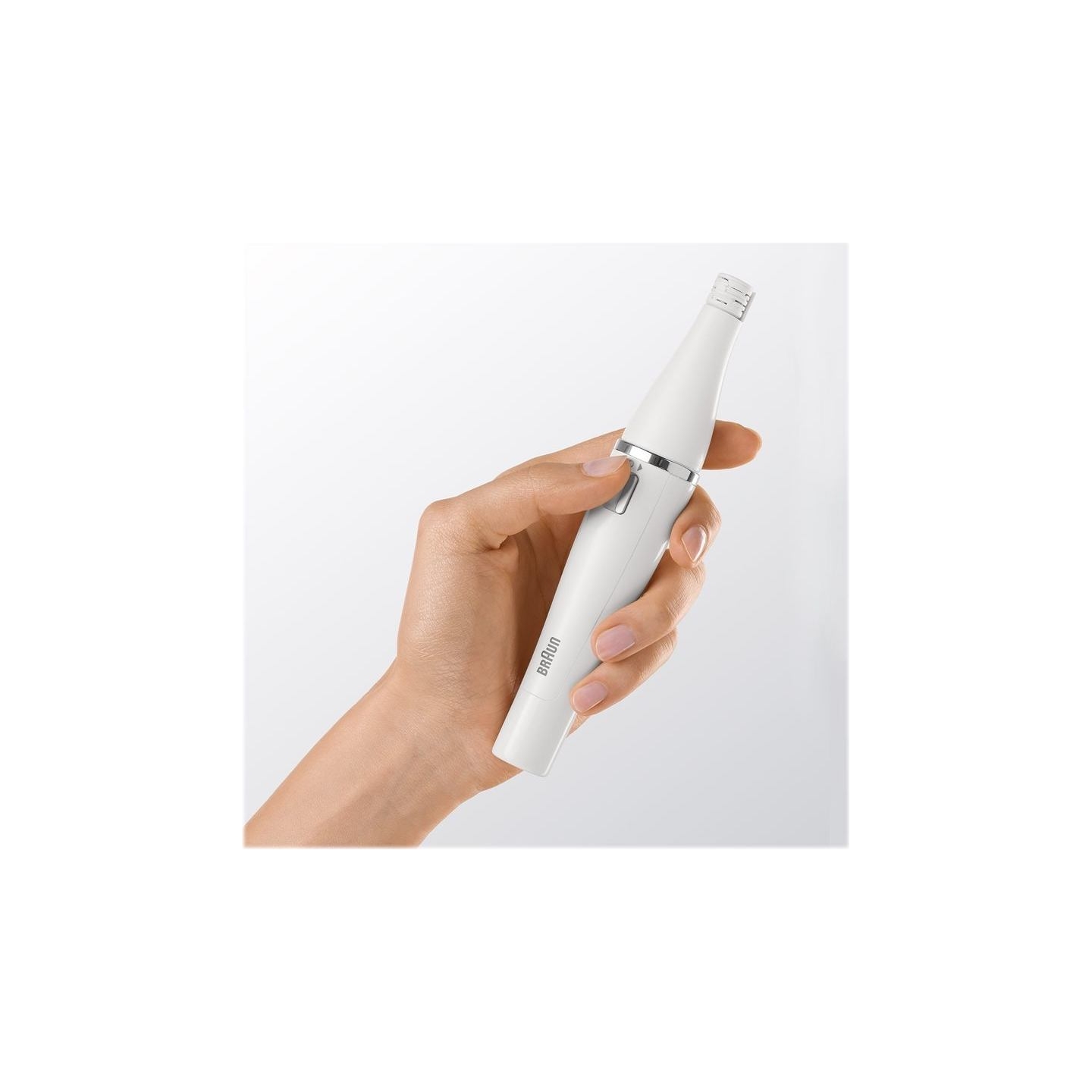 Braun Face Facial Epilator and Brush | SE810 | Number of power levels 1 | Wet & Dry | White/Silver