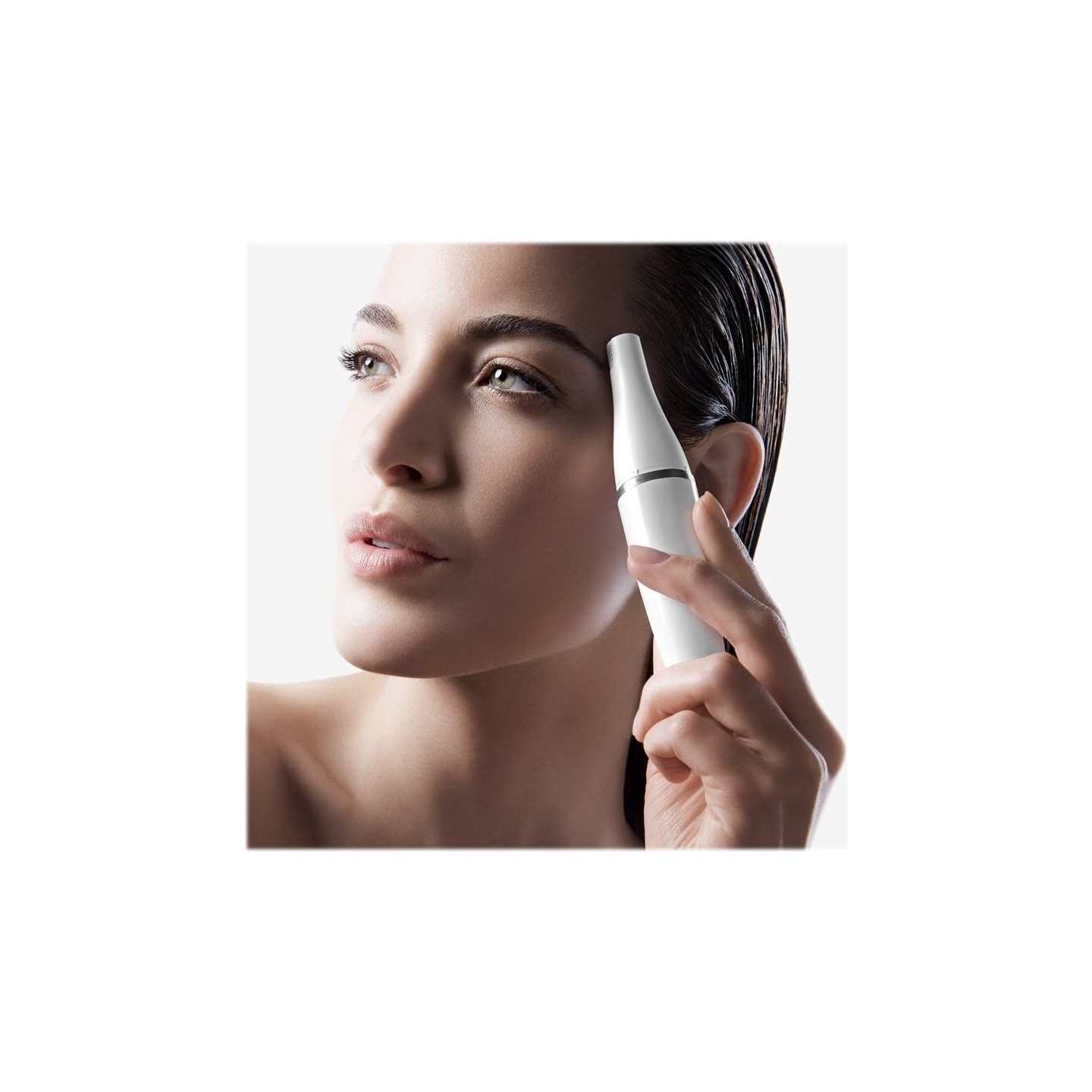 Braun Face Facial Epilator and Brush | SE810 | Number of power levels 1 | Wet & Dry | White/Silver