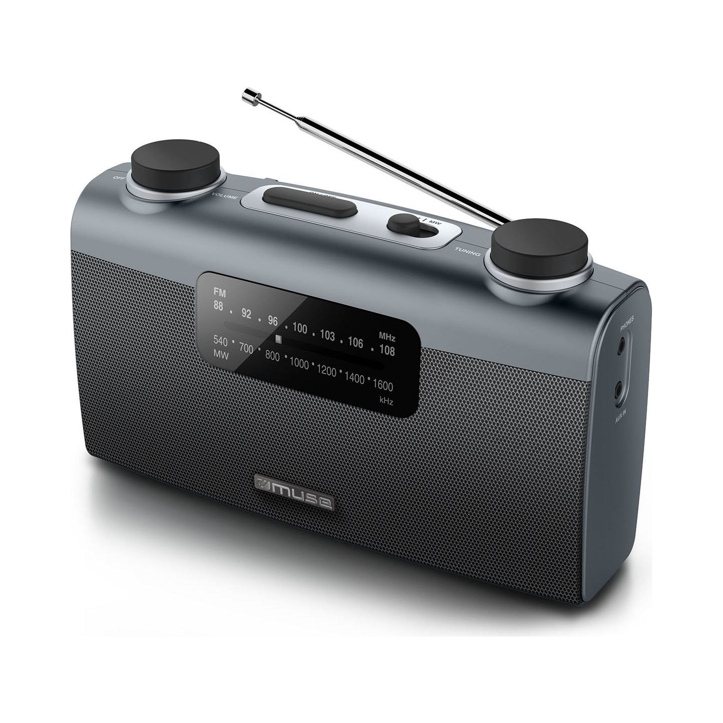Muse | Portable radio | M-058R | AUX in | Black