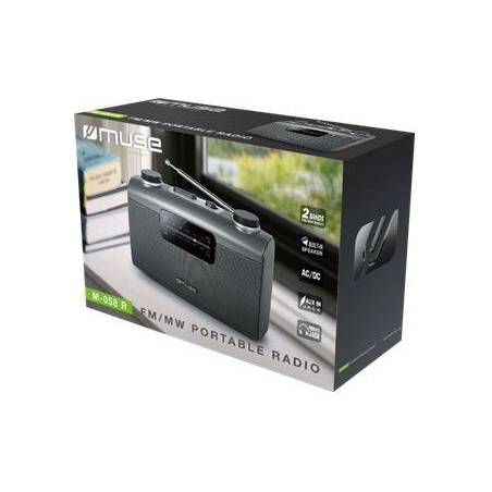 Muse | Portable radio | M-058R | AUX in | Black