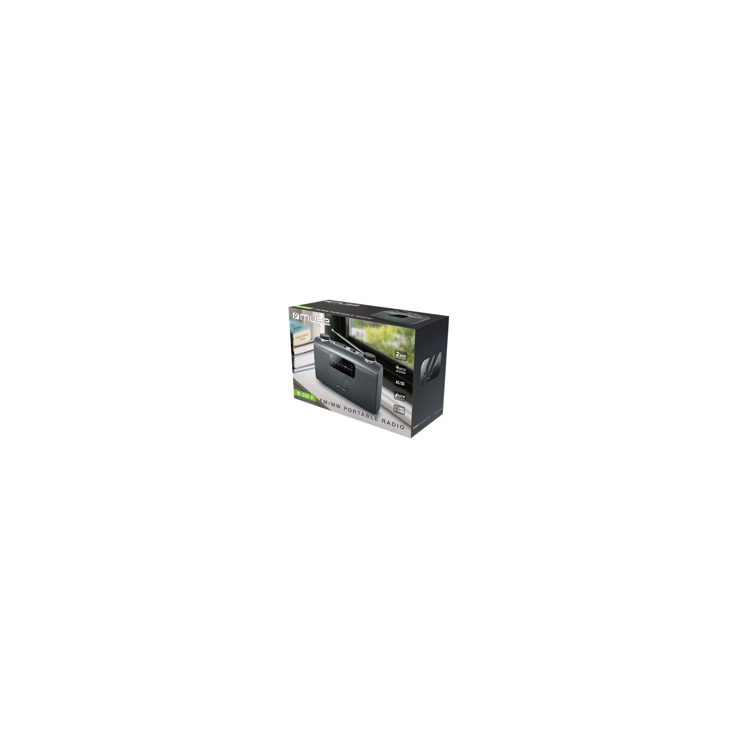 Muse | Portable radio | M-058R | AUX in | Black