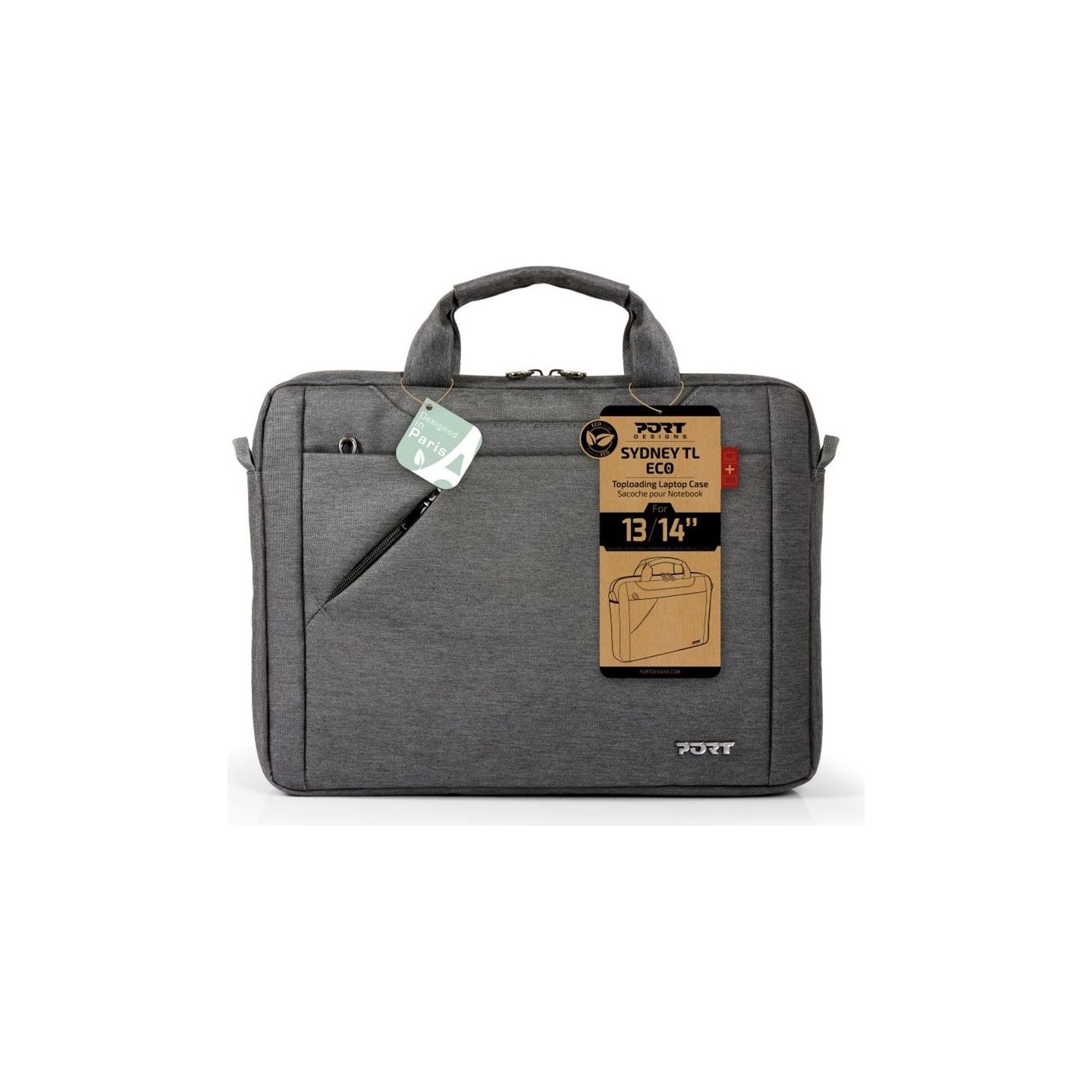 Port Designs | Sydney ECO | Fits up to size 13-14 " | Laptop case | Grey | Shoulder strap