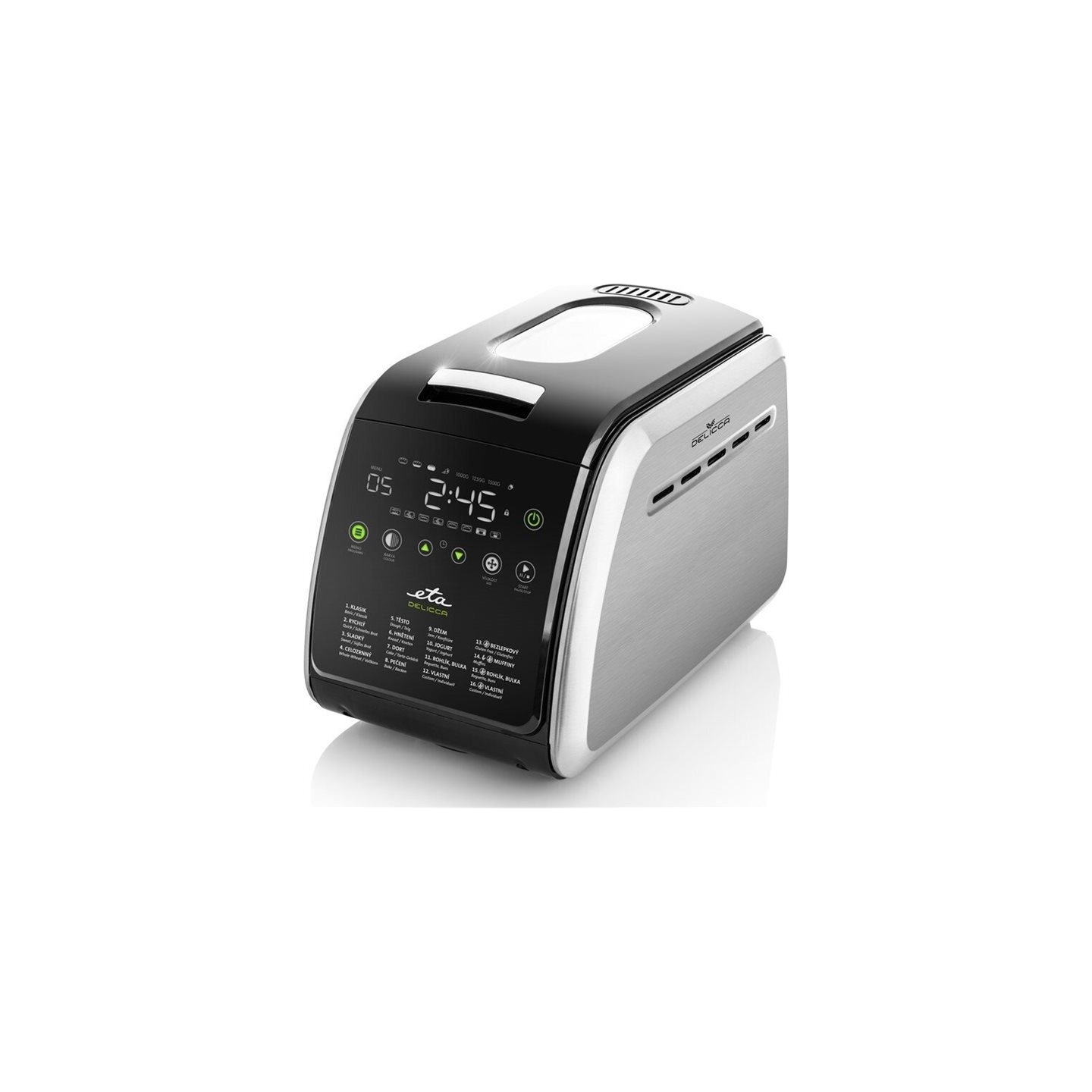 ETA | Bread maker | Delicca II ETA714990030 | Power 850 W | Number of programs 12 | Display Yes | Black/Stainless steel