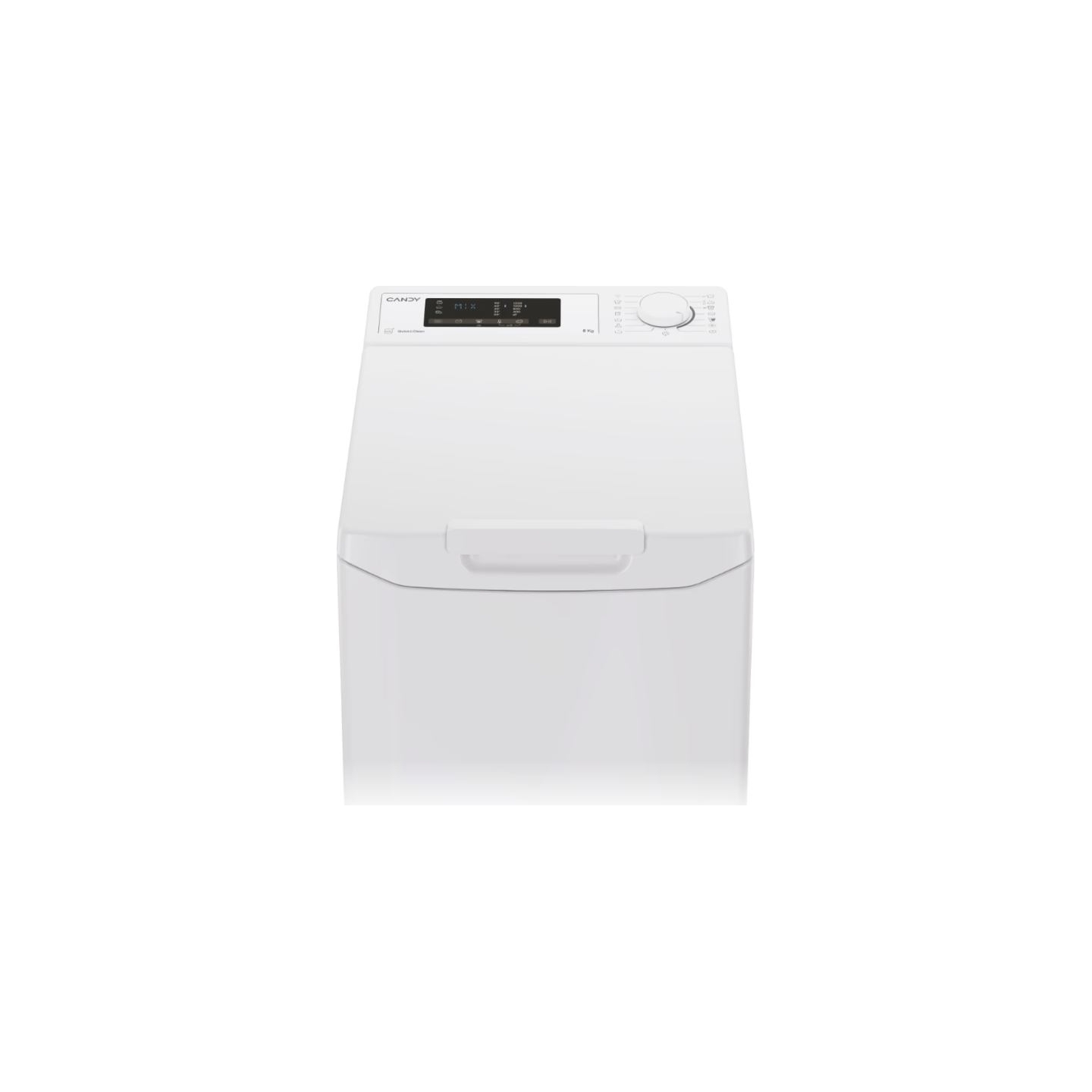 Candy | Washing Machine | TCA283D2-S | Energy efficiency class D | Top loading | Washing capacity 8 kg | 1200 RPM | Depth 60 cm 