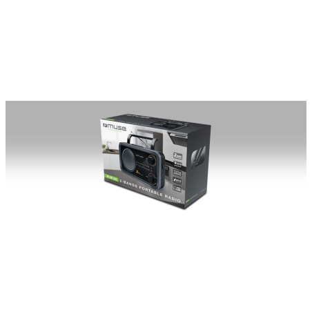 Muse | 2-bands portable radio | M-06DS | AUX in | Grey