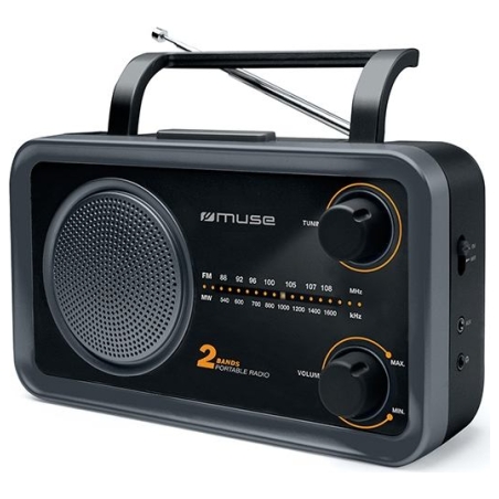 Muse | 2-bands portable radio | M-06DS | AUX in | Grey