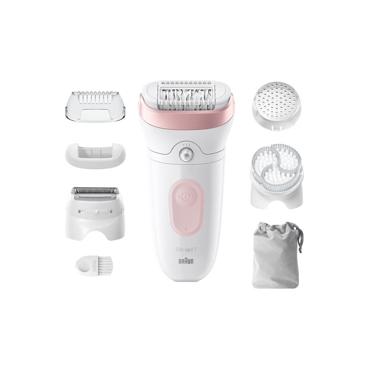 Braun | Epilator | Silk-épil Series 7 7-060 | Operating time (max) 40 min | Number of power levels 1 | Wet & Dry | White/Pink
