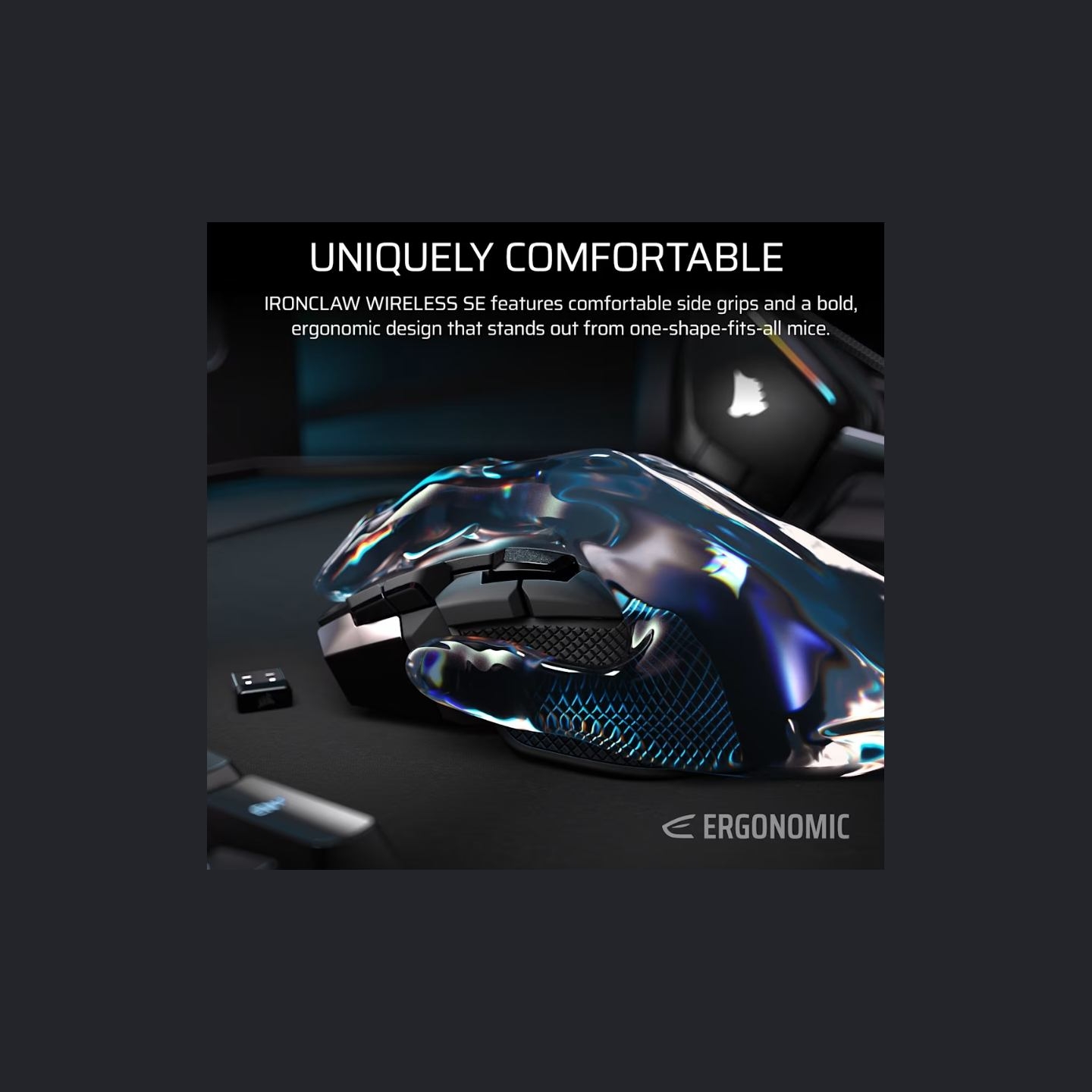 Corsair IRONCLAW SE | Gaming Mouse | Wireless/Wired | 2.4GHz, Bluetooth, USB-C | Black