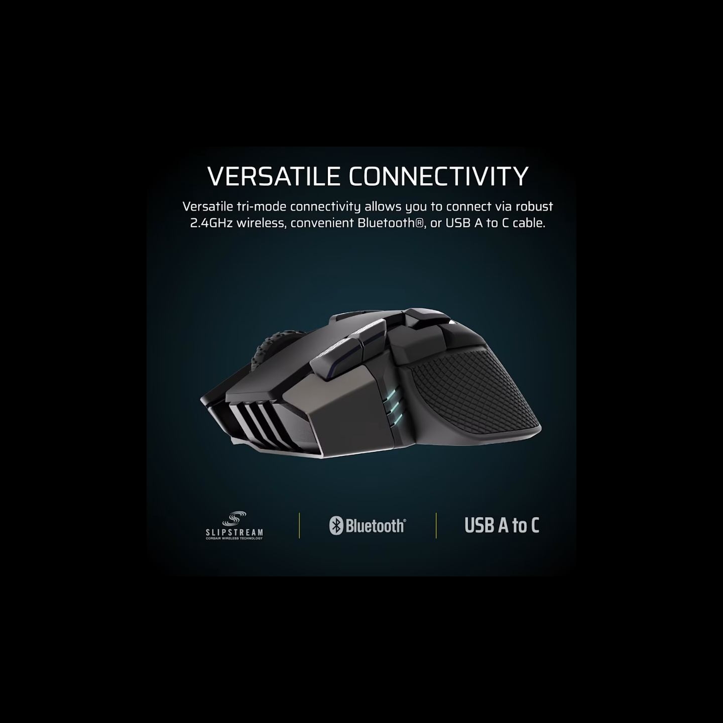 Corsair IRONCLAW SE | Gaming Mouse | Wireless/Wired | 2.4GHz, Bluetooth, USB-C | Black