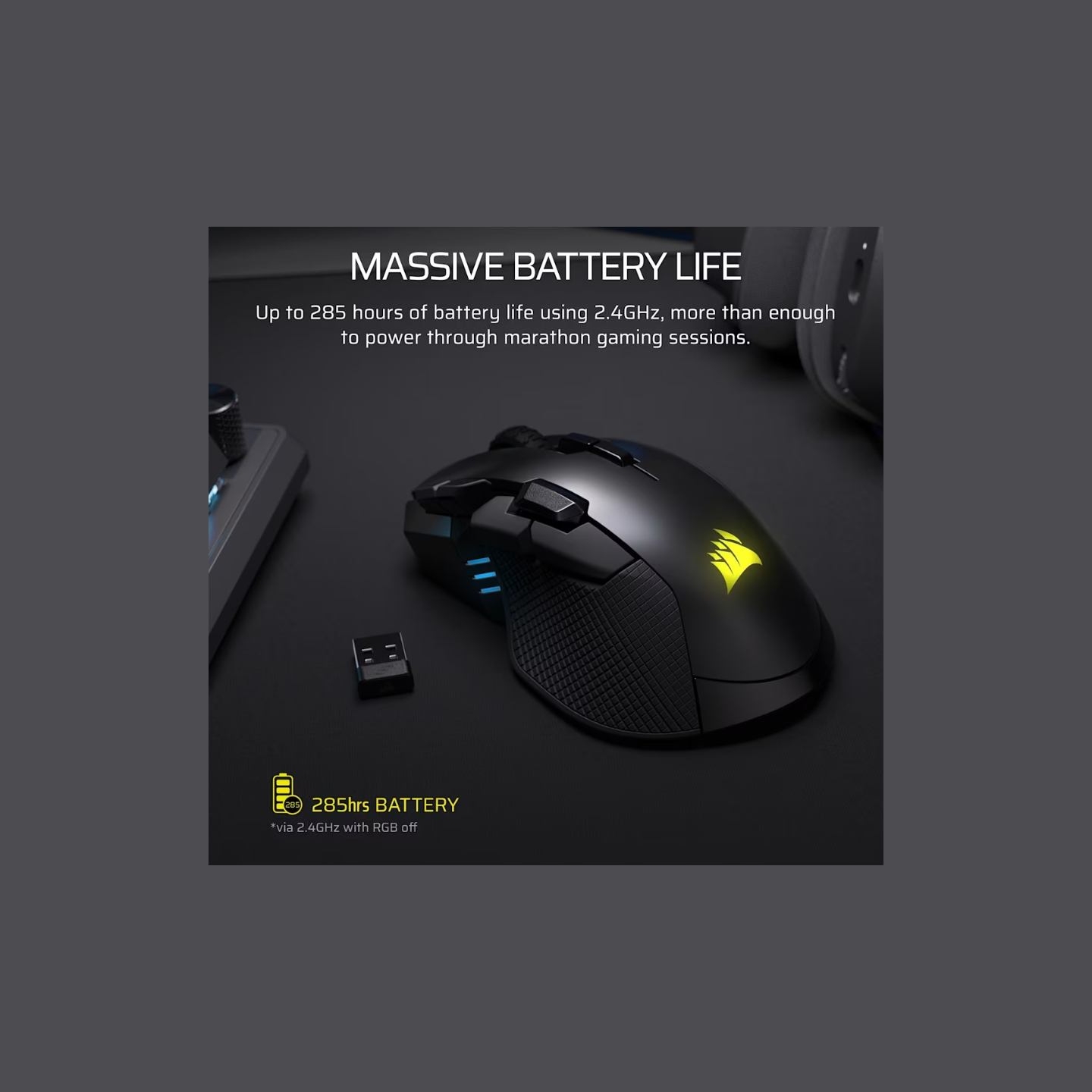 Corsair IRONCLAW SE | Gaming Mouse | Wireless/Wired | 2.4GHz, Bluetooth, USB-C | Black