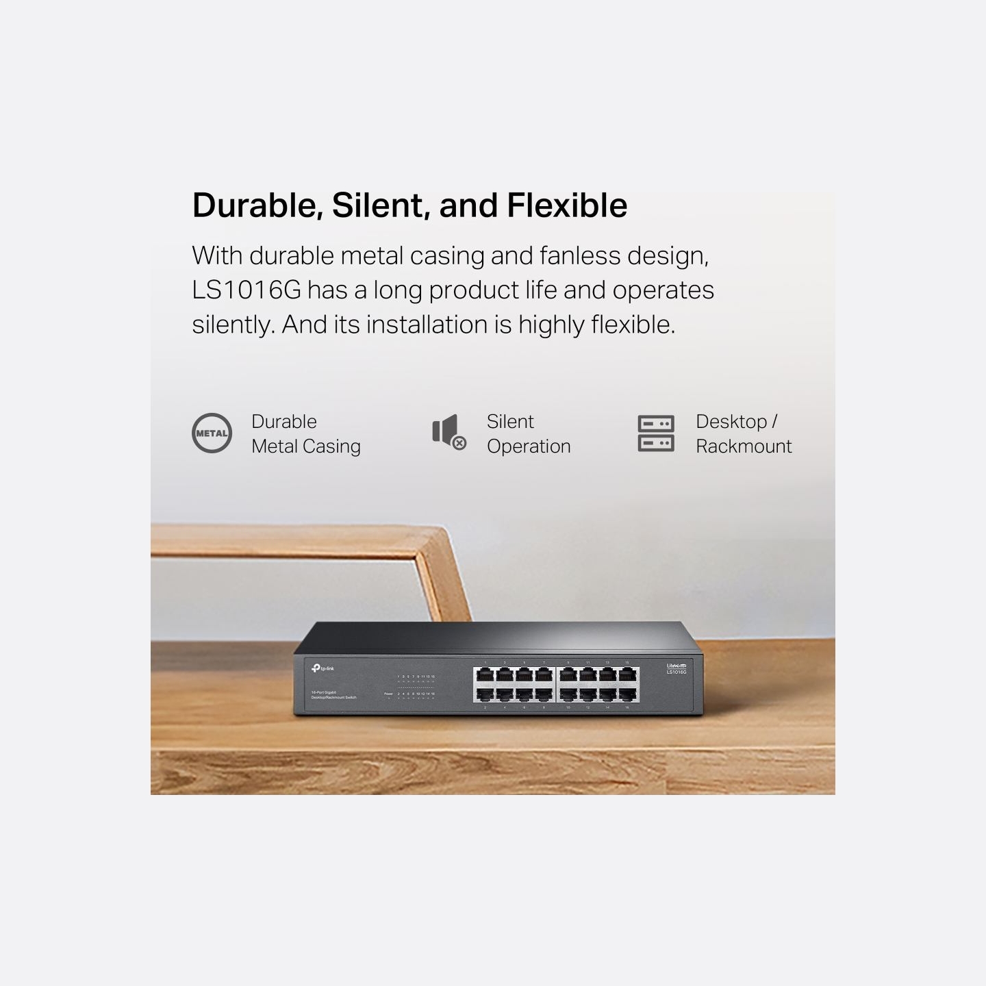 Tp-Link 16-Port Gigabit Switch | LS1016G | Unmanaged | Desktop/Rack-mountable