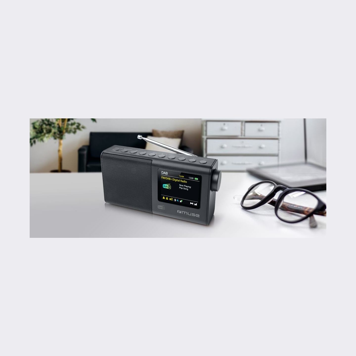 Muse | Portable Radio | M-117 DB | AUX in | Black | Portable | FM, DAB/DAB+
