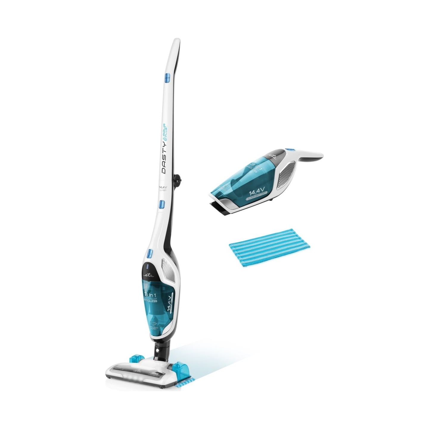 ETA | Vacuum Cleaner | Dasty AquaPlus ETA344790010 | Cordless operating | Handstick and Handheld | 95 W | 14.4 V | Operating tim
