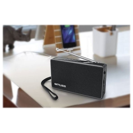 Muse | M-030R | 2-band portable radio | Black