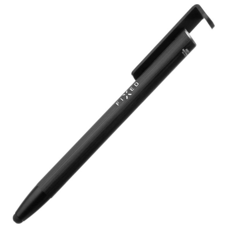 Fixed | Pen With Stylus and Stand | 3 in 1 | Pencil | Stylus for capacitive displays; Stand for phones and tablets | Black