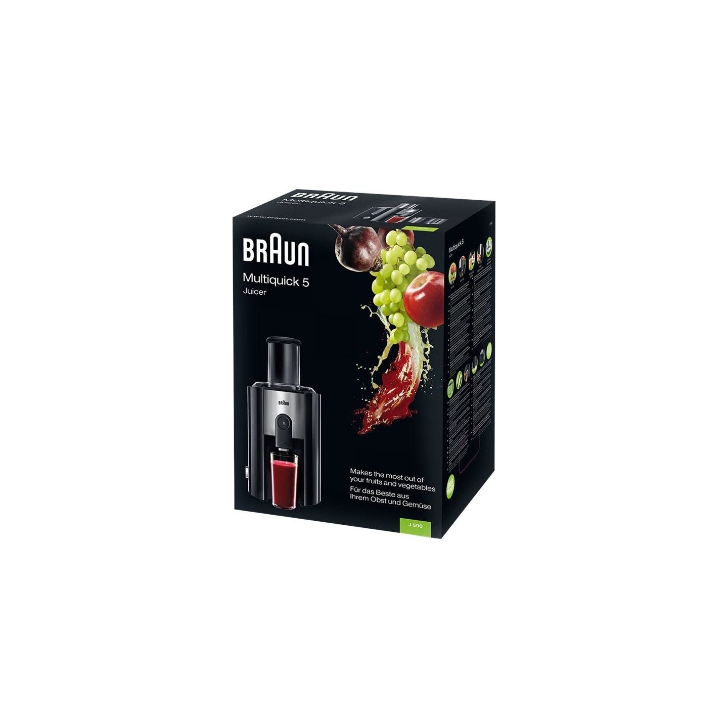 Braun | J 500 Multiquick 5 | Type Juicer | Black | 900 W | Number of speeds 2