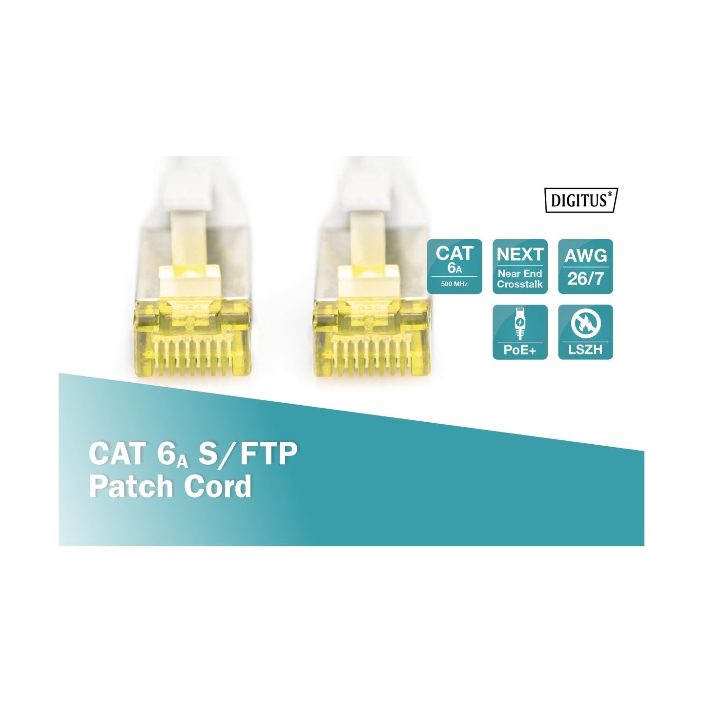 Digitus CAT 6A S/FTP | Patch cord | Length 15 m | Grey